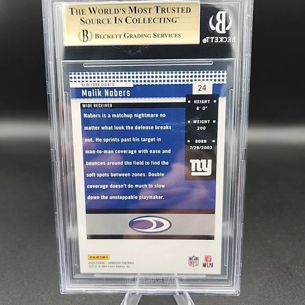 Malik Nabers BGS 9.5: 2024 Donruss Retro '04 Rookie Year Insert #24